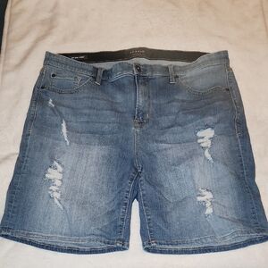 Torrid Blue Ripped Denim Shorts